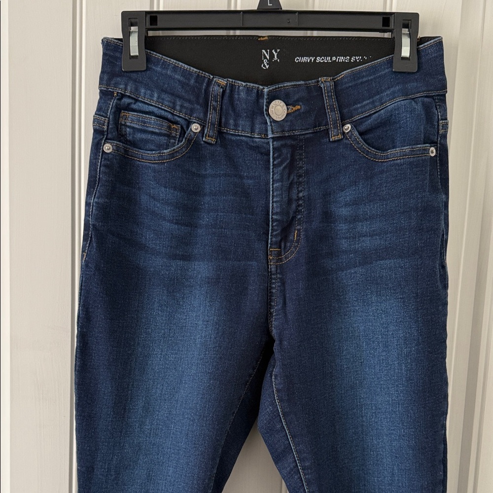 New York & Company Dark Blue Skinny Jeans - Picture 3 of 9